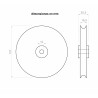 Polea 25,5 mm de ancho 127 mm de diámetro exterior para ejes de 10 mm