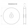 Polea 19 mm de ancho 128 mm de diámetro exterior para ejes de 9.5 mm