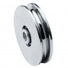 Pulley zinc-plated steel 22mm wide by 118mm outer for axis of Ø12mm