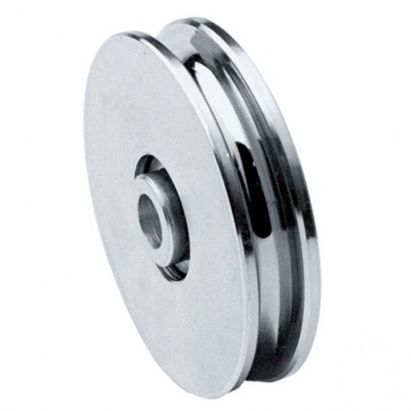 Pulley zinc-plated steel 22mm wide by 78mm outer for axis of Ø12mm