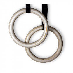 Olympic Gymnastics Rings for Crossfit made of Wood with 5m tape