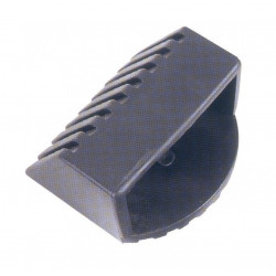Pie protector rectangular de 40 x 80 mm de PVC blando en ángulo