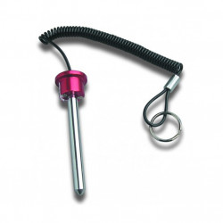 Selector pasador magnético de Ø9,5 mm por 13,5 cm de largo con cuerda y pomo rojo