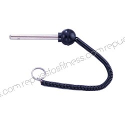 Selector skewer Ø8 mm by 10.8 cm long pin with rope and black knob