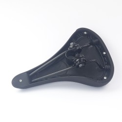 Black spinning bike saddle 26.5 x 17.5 cm for 22-23mm tube