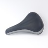 Selle noire et grise de vélo spinning de 26,5 x 17,5 cm pour tube de 22-23mm