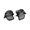 Pair of large pedals for upright or recumbent exercise bike - Ø1/2" thread (Ø12.7mm) black - adjustable zipper strap