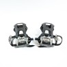 Par de pedais de spinning mistos de alumínio + clip e correia 9/16" + SPD