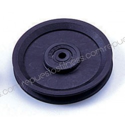 Pulley 19 mm width 128 mm of outer diameter to axis of 9.5 mm