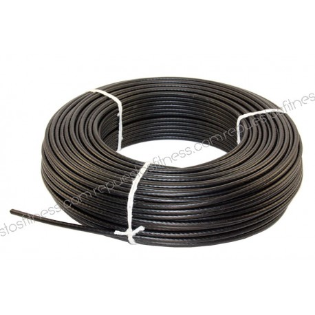 25 metros cable acero plastificado Ø5 mm de grosor para máquinas de gimnasio